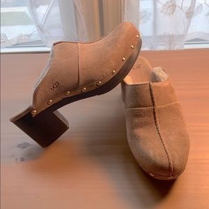Furry Suede Ugg mules